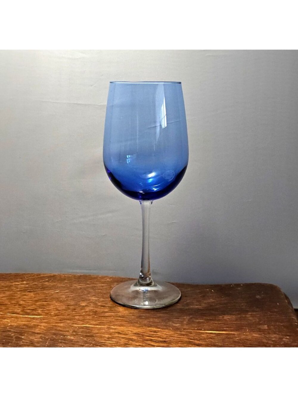 Vina Blue Libbey Red Wine Goblet 9" blown glass 17oz stylish romantic - Picture 2 of 4